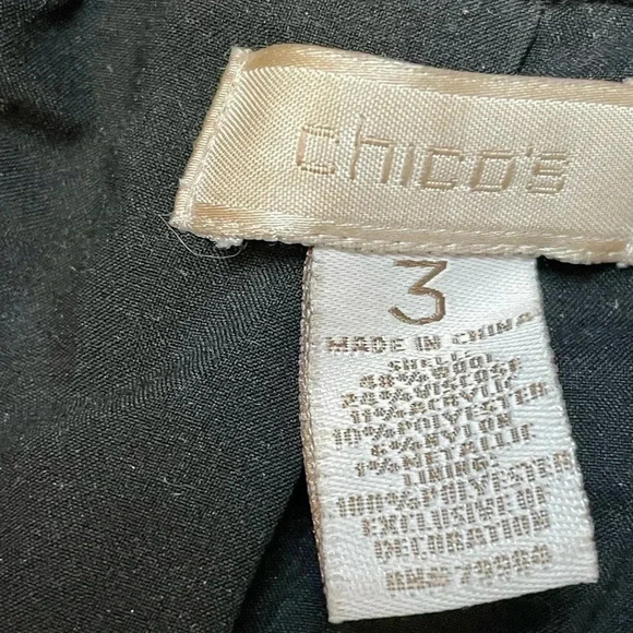 Cropped Y2K Chico's Black & White Plaid Wool Jacket - Size 3 - Picture 2 of 9